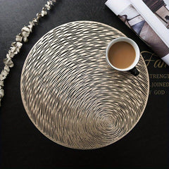 Lace Bronzing Placemat Coasters Hollow Out Marble Table Mat Home Decor