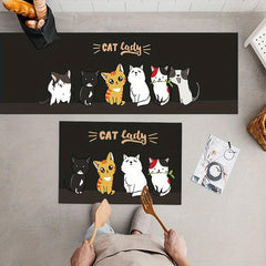 2pcs Anti Fatigue Kitchen Mat & Hallway Carpet Set