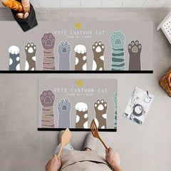 2pcs Anti Fatigue Kitchen Mat & Hallway Carpet Set