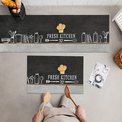 2pcs Anti Fatigue Kitchen Mat & Hallway Carpet Set