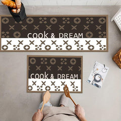 2pcs Anti Fatigue Kitchen Mat & Hallway Carpet Set