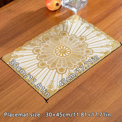 Plastic Placemats Square Dining Table Pads European Style Minimalist