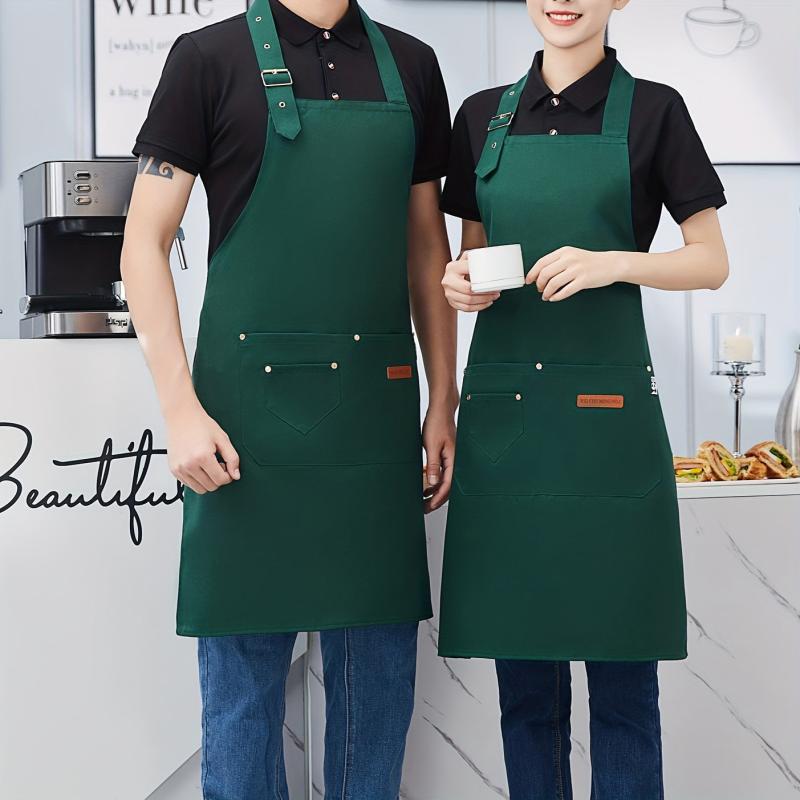 Polyester Apron Unisex Adjustable Cooking Apron Catering Sleeveless