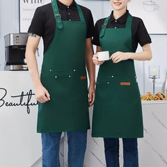Polyester Apron Unisex Adjustable Cooking Apron Catering Sleeveless