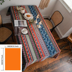 Polyester Tablecloth Ethnic Style American Table Cover Rustic Style Table Cloth
