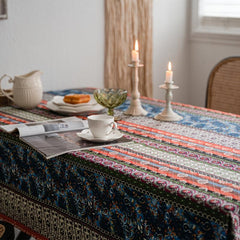 Polyester Tablecloth Ethnic Style American Table Cover Rustic Style Table Cloth