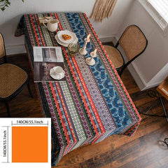 Polyester Tablecloth Ethnic Style American Table Cover Rustic Style Table Cloth