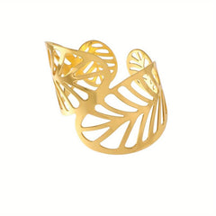 6pcs Leaf Napkin Ring Napkin Buckle For Wedding & Events
