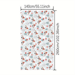 Polyester Merry Christmas Tablecloth Snowman Christmas Tree Design
