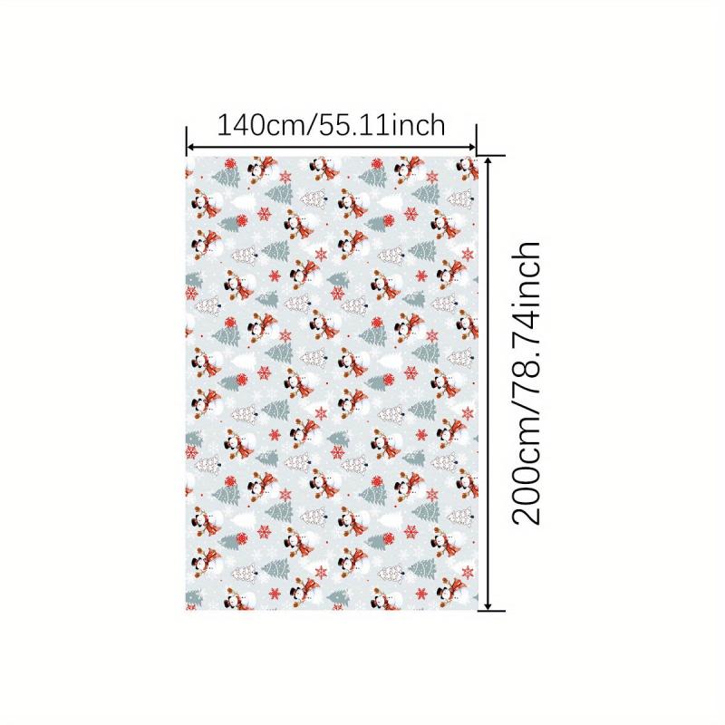 Polyester Merry Christmas Tablecloth Snowman Christmas Tree Design