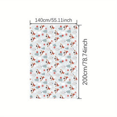 Polyester Merry Christmas Tablecloth Snowman Christmas Tree Design