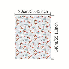 Polyester Merry Christmas Tablecloth Snowman Christmas Tree Design
