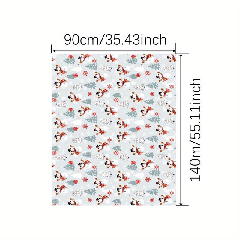 Polyester Merry Christmas Tablecloth Snowman Christmas Tree Design