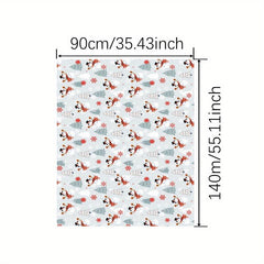 Polyester Merry Christmas Tablecloth Snowman Christmas Tree Design