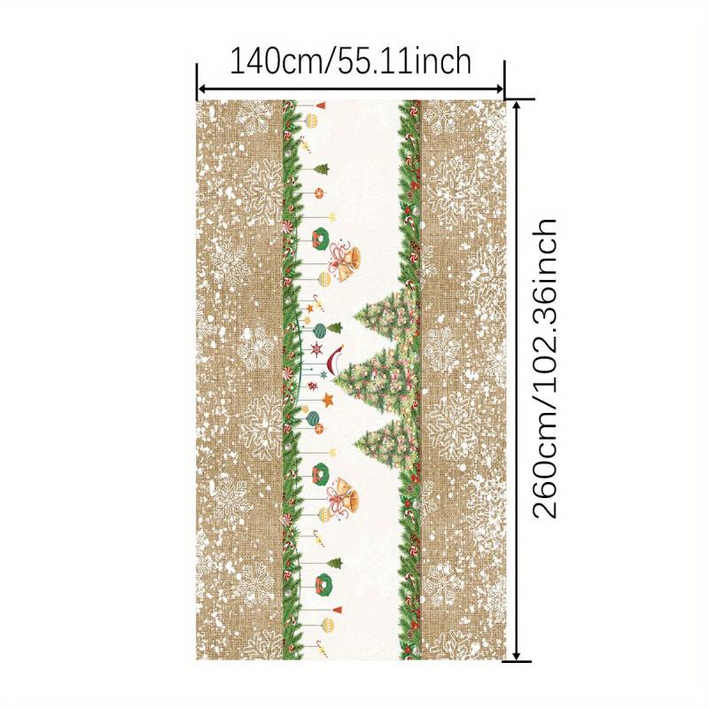 Polyester Christmas Tablecloth Tree Snowflake Table Cover