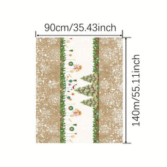 Polyester Christmas Tablecloth Tree Snowflake Table Cover