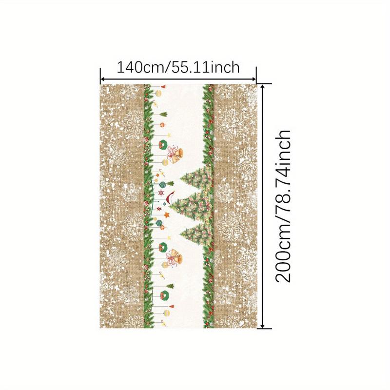 Polyester Christmas Tablecloth Tree Snowflake Table Cover