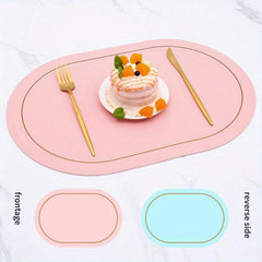 Waterproof Leather Placemat for Tea Ware and Kitchen Gadgets
