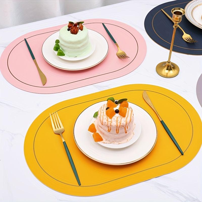 Waterproof Leather Placemat for Tea Ware and Kitchen Gadgets
