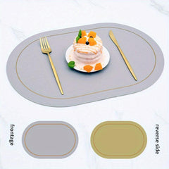 Waterproof Leather Placemat for Tea Ware and Kitchen Gadgets