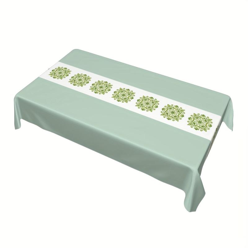 Printed Polyester Tablecloth Waterproof Rectangle Style