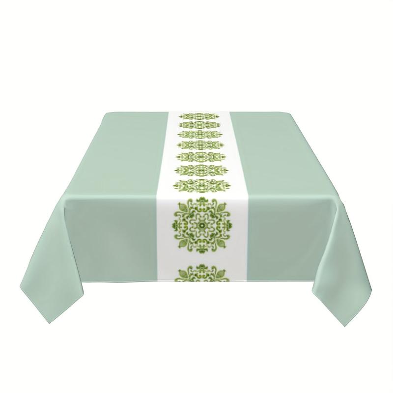 Printed Polyester Tablecloth Waterproof Rectangle Style