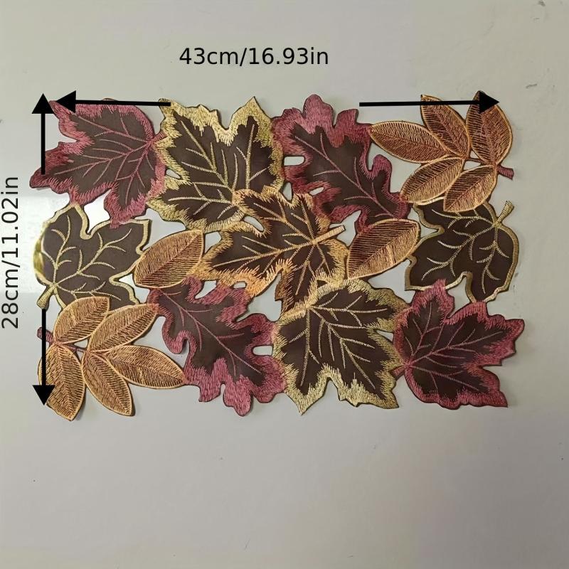 4pcs Modern Floral Tea Plate Placemats Creative Tablemats for Home Decor