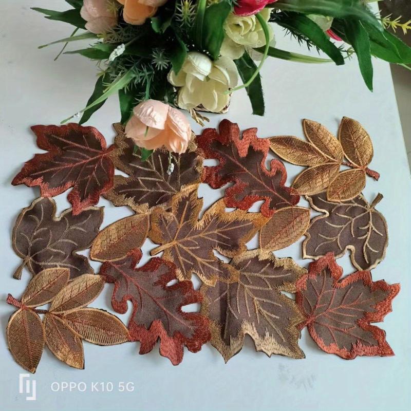 4pcs Modern Floral Tea Plate Placemats Creative Tablemats for Home Decor