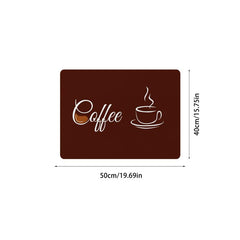 English Coffee Printed Placemat Absorbent Kitchen Drain Mat