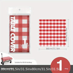 Waterproof Disposable Picnic Tablecloth Striped Plaid Pattern Home Decor