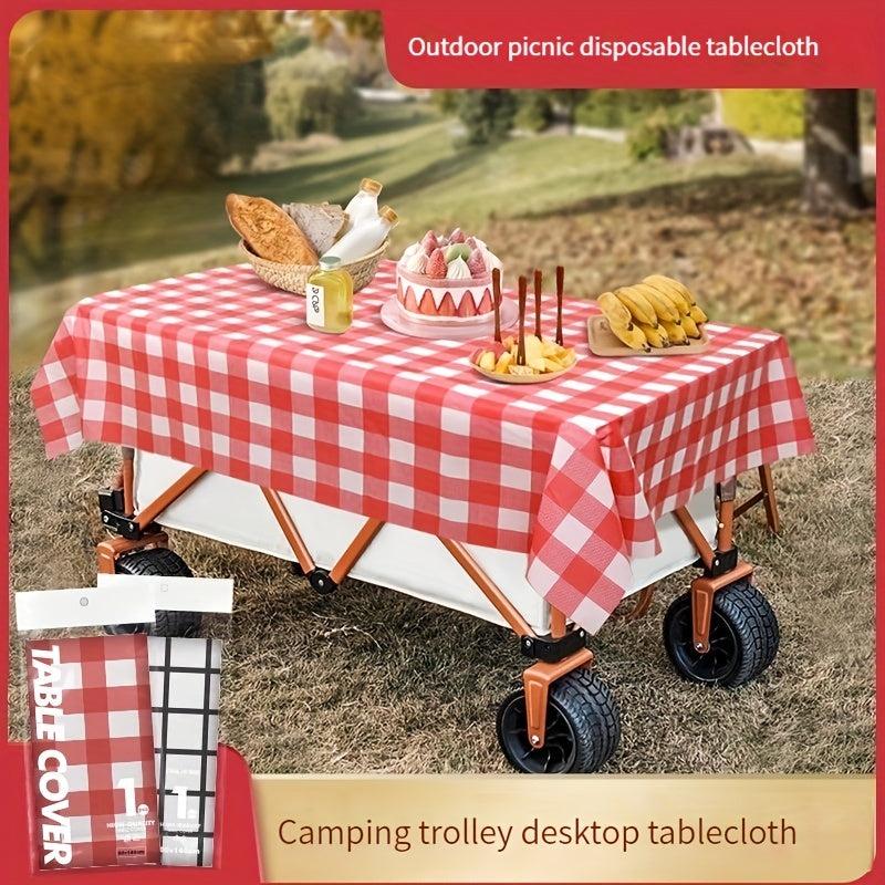 Waterproof Disposable Picnic Tablecloth Striped Plaid Pattern Home Decor