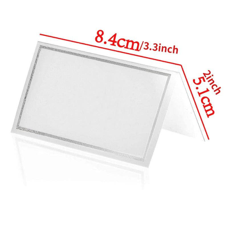20pcs Acrylic Place Cards Transparent Acrylic Shelf Rectangle Blank Plate
