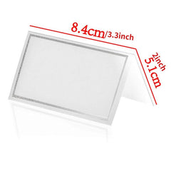 20pcs Acrylic Place Cards Transparent Acrylic Shelf Rectangle Blank Plate