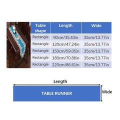 Polyester Lace Embroidered Table Runner Waterproof Holiday Decor