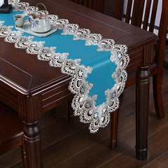 Polyester Lace Embroidered Table Runner Waterproof Holiday Decor