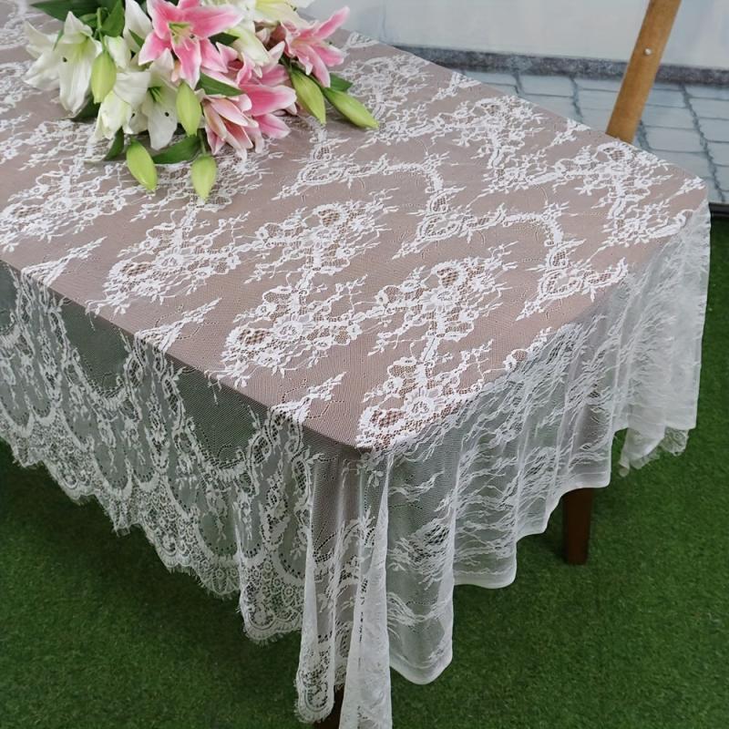 Vintage Lace Tablecloth 152x304.8cm Embroidery Anti-scalding Table Cover
