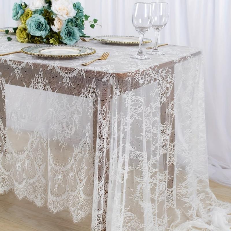 Vintage Lace Tablecloth 152x304.8cm Embroidery Anti-scalding Table Cover