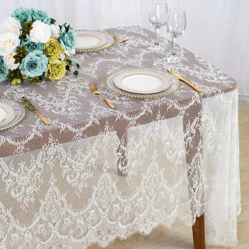 Vintage Lace Tablecloth 152x304.8cm Embroidery Anti-scalding Table Cover