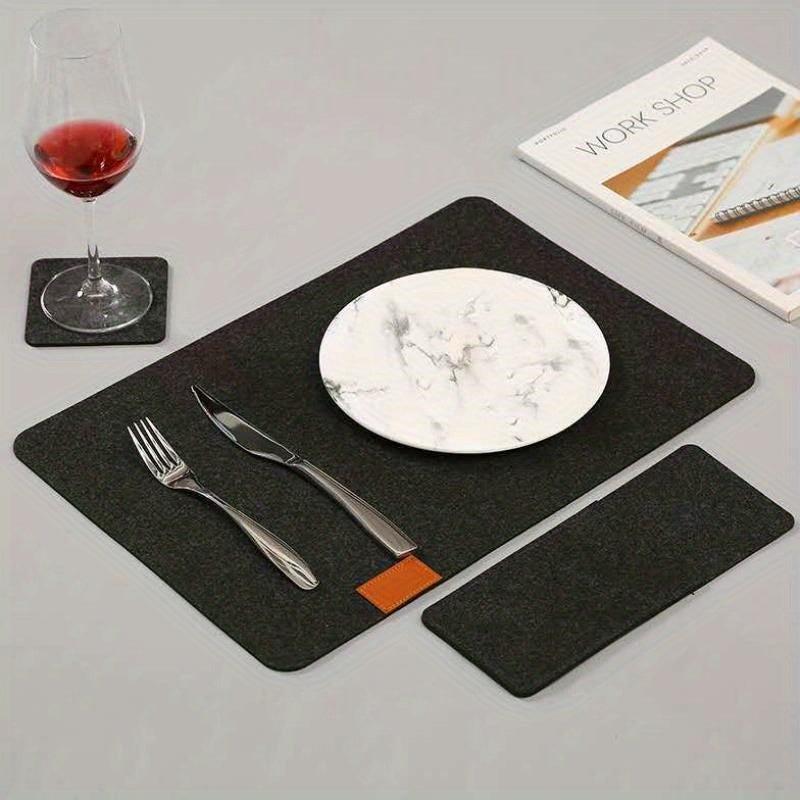 12pcs Felt Meal Cushion Set Nordic Style Table Decoration Mat