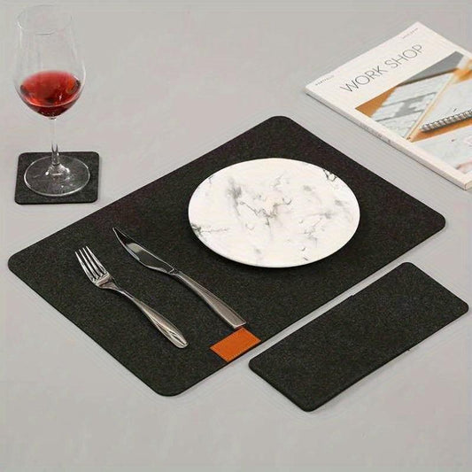 12pcs Felt Meal Cushion Set Nordic Style Table Decoration Mat