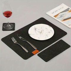 12pcs Felt Meal Cushion Set Nordic Style Table Decoration Mat