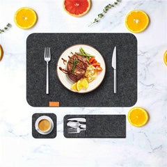 12pcs Felt Meal Cushion Set Nordic Style Table Decoration Mat