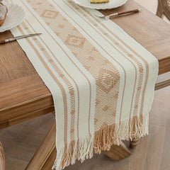 Polyester Table Runner Boho Thick Farmhouse Style Washable Table Runner