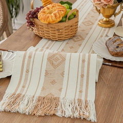 Polyester Table Runner Boho Thick Farmhouse Style Washable Table Runner