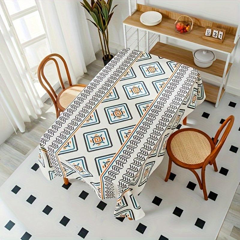 Bohemian Tablecloth Stain Resistant Waterproof - Perfect for Picnics Weddings
