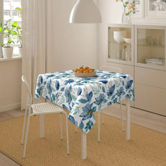 Watercolor Floral Table Cover Stain Resistant Washable Kitchen Dining Weddings