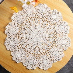 Large Crochet Placemat with Artistic Patterns - Table Decoration