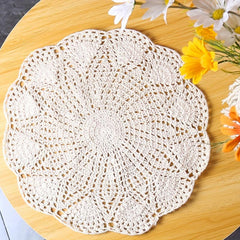 Large Crochet Placemat with Artistic Patterns - Table Decoration