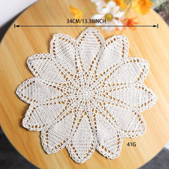 Large Crochet Placemat with Artistic Patterns - Table Decoration