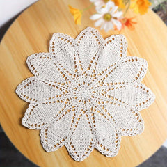 Large Crochet Placemat with Artistic Patterns - Table Decoration